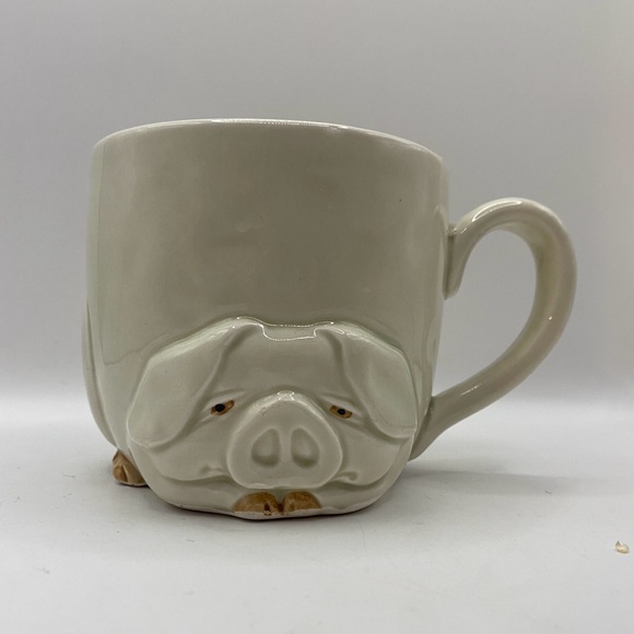 Fitz and Floyd Other - Vintage 1977 Fitz & Floyd Porky Mug 3D Pig Ceramic Coffee Cup Farmhouse